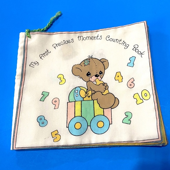 PRECIOUS MOMENTS VTG 90’s MY FIRST COUNTING BOOK HANDMADE FABRIC BOOK 10”x 9” - Picture 1 of 13